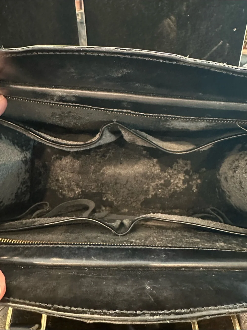 Louis Vuitton #246 Black Epi Leather Briefcase with Top Handles PROJECT BAG
